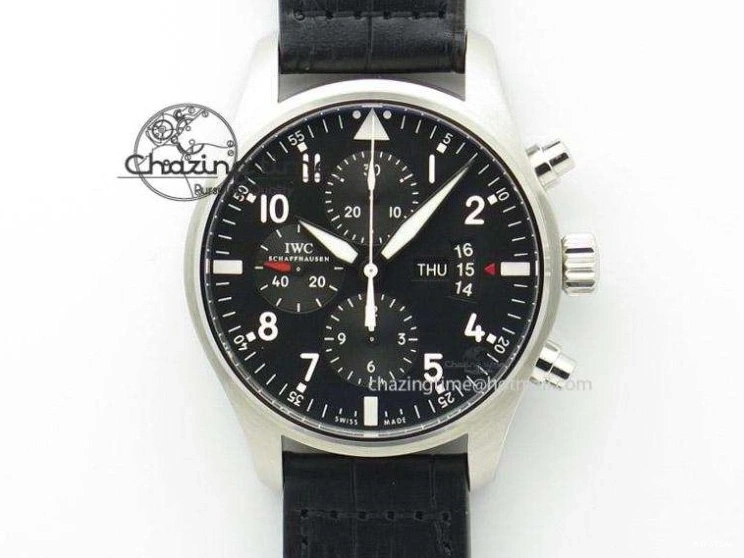 MIROTIME 0218 EasyCare Pilot Chrono IW388001 Real Ceramic ZF 1:1 Best Edition On Black Nylon Strap A 7279